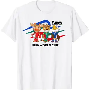 FIFA World CUP26 Host Country Mascots T-Shirt Soft and comfortable, the perfect gift for football fans