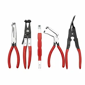 【FathersDayGift】Automotive Electrical Disconnect Pliers Kit,Auto Repair Plier,High-Carbon Steel Connector Separator 60 ° Pliers,Hose Clamp Plier,Car Trim Clip Removal Pliers,Plug Release Tool and Wire Terminal Removal in Storage Bag.