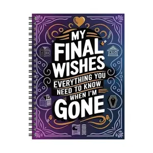 Gold Cover Durable Paper Notebook, Estate Planning Guide, Legacy Organization Manual, End-Of-Life Planning Journal