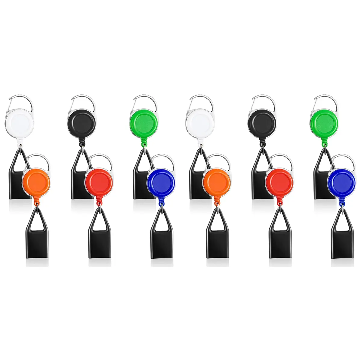 12 Pcs Retractable Lighter Leash, Keychain Lighter Holder with Clip Classic Lighter Cover Single Clip for Convenience