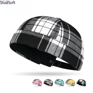 2026 New Plaid Skull Cap, Unisex Retro Brimless Dome Hat, Adjustable Distressed Streetwear Style, Lightweight Sports & Outdoor Hat, Casual Fashion Beanie Cap for Everyday Wear