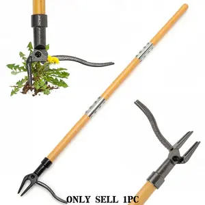 LIVOPRO New Stand-Up Weeding Tool with 4-Claw Steel Head & Long Handle, Manual Weed Puller Removes Weeds & Roots, No Bending or Kneeling Required for Garden, Lawn & Outdoor Use