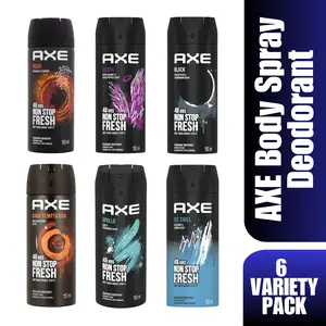 AXE Body Spray Deodorant 150ml Variety Pack Men Spray Bundle 6 Pack