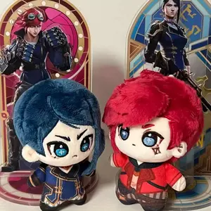 New Arcane Vi Caitlyn Cotton Plush Doll 10cm Anime Figure Stuffed Toy Double City War Pendant Decor Plush Toy Gift For Kids