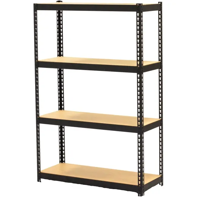 212 MAIN Narrow Steel Frame Riveted Shelf - 48" x 30" x 12", 200 lbs Capacity, Space-Saving Commercial Office Furniture Racks