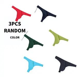 1pcs /2pcs /3pcs  Men's triangle underwear men's ice silk breathable thin low waist big pocket pants fashionable underwear with multiple sizes to choose from, comfortable to wear