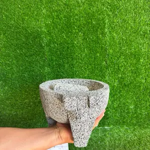 Stone Molcajete Pig Face 9In.