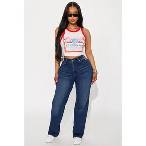 Keep A Secret High Rise Stretch Straight Leg Jeans - Dark Wash