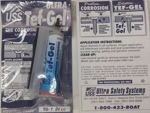 TG-1  20 cc Syringe Ultra Tef-Gel   Corrosion Eliminator And Anti-Seize Lubrican