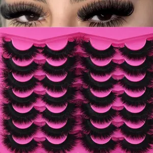 Mink Lashes Thick Lashes False Eyelashes Strip Volume Fake Eyelashes Dramatic 20MM Long Faux Soft Lashes 14 Pairs