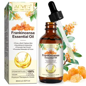Frankincense Essential Oil, 60 ml of frankincense essential oil, used for moisturizing and nourishing the hair, nails and face. It can be used in diffusers, humidifiers, massages and soaps. Essential for home use, suitable for both men and women.