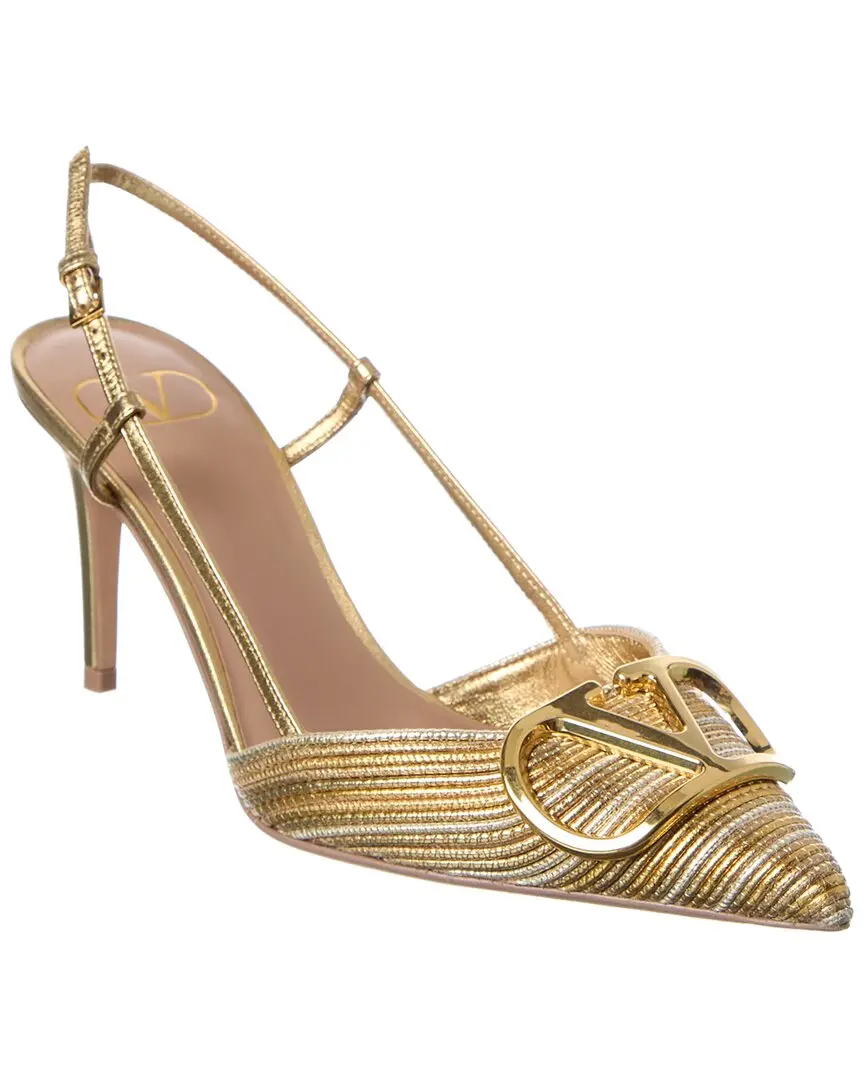 Valentino VLogo Signature 90 Leather Slingback Pump