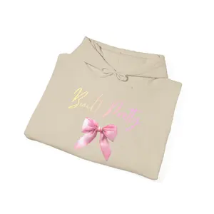 Pretty Bow Hoodie — "Built Pretty" Pink Ribbon Graphic