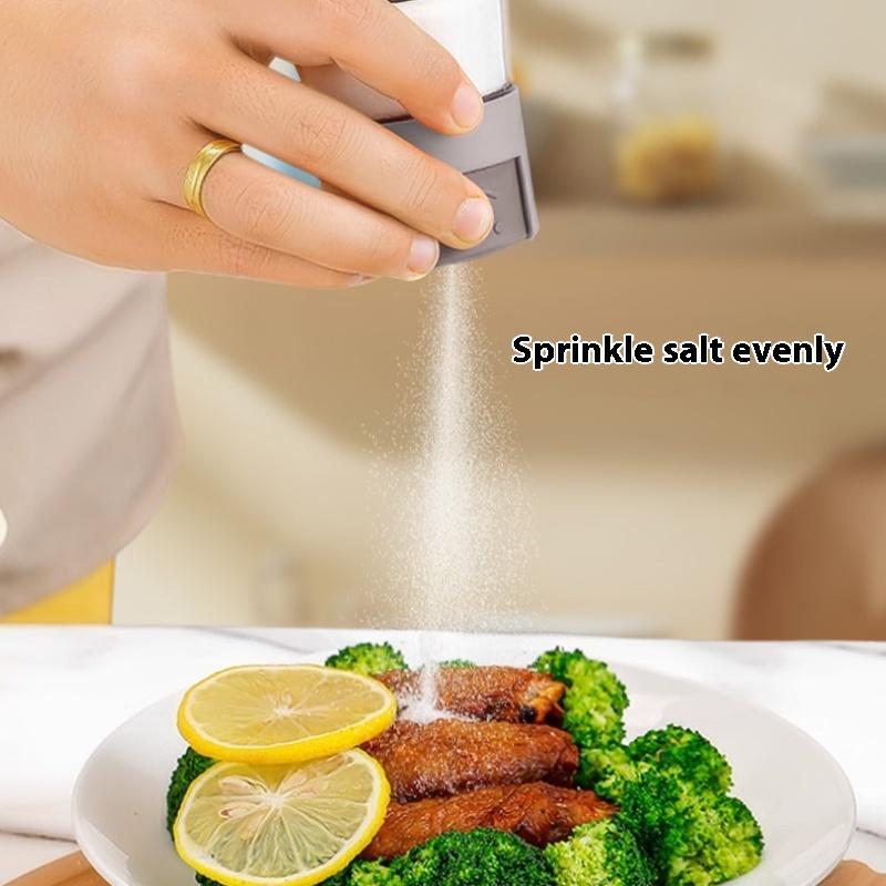 New home kitchen seasoning salt control bottle push-type quantitative seasoning bottle sealed moisture-proof seasoning bottle salt bottle spice bottle