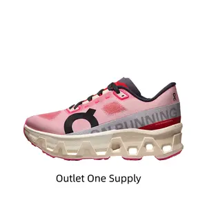 Pink High-Performance Cushioned Running Shoes, Large-Scale Hollow Cloud Outsole with Engineered Mesh Upper Design