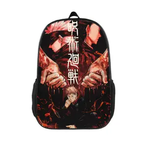 Jujutsu Kaisen Anime Backpack: 17'' Laptop Armor | Magic Side Pockets Access | Lifetime Durable + Machine Wash Ready