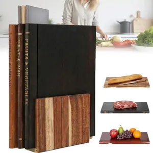 Book-Shaped Cutting Board Set, Includes 3 Boards and Base, Ideal for Vegetables, Cheese, Bread, Meat, Perfect for Mother's Day and Book Lovers
