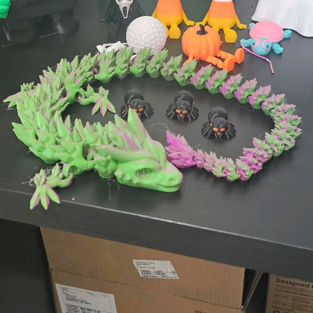 Custom Flexible Dragon – 3D Printed, Poseable, and Fierce