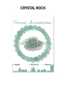 Natural Stone Beaded Bracelet, Green Aventurine Stone Beaded Bracelet, Fashion Accessories for Women & Men, Trendy All-match & Exquisite Jewelry for Birthday Gift