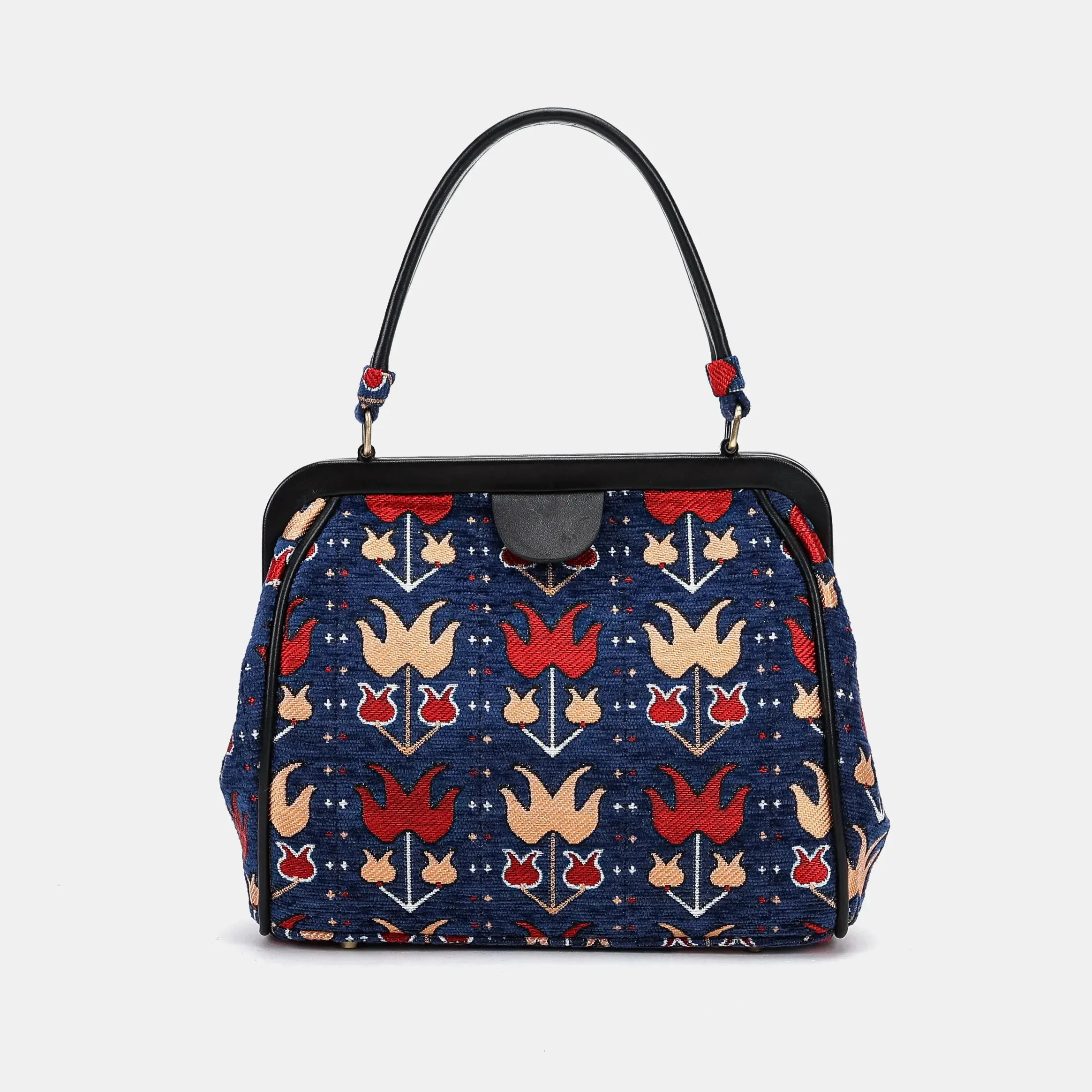 Women's Poppy Bloom Alma Satchel, Stylish Handbag for Daily Use