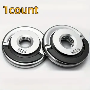 M14 Portable Angle Grinder Quick Lock Flange Nut, Angle Grinder Accessories, Self-Locking Pressure Plate, Threaded Locking Nut for Replacement