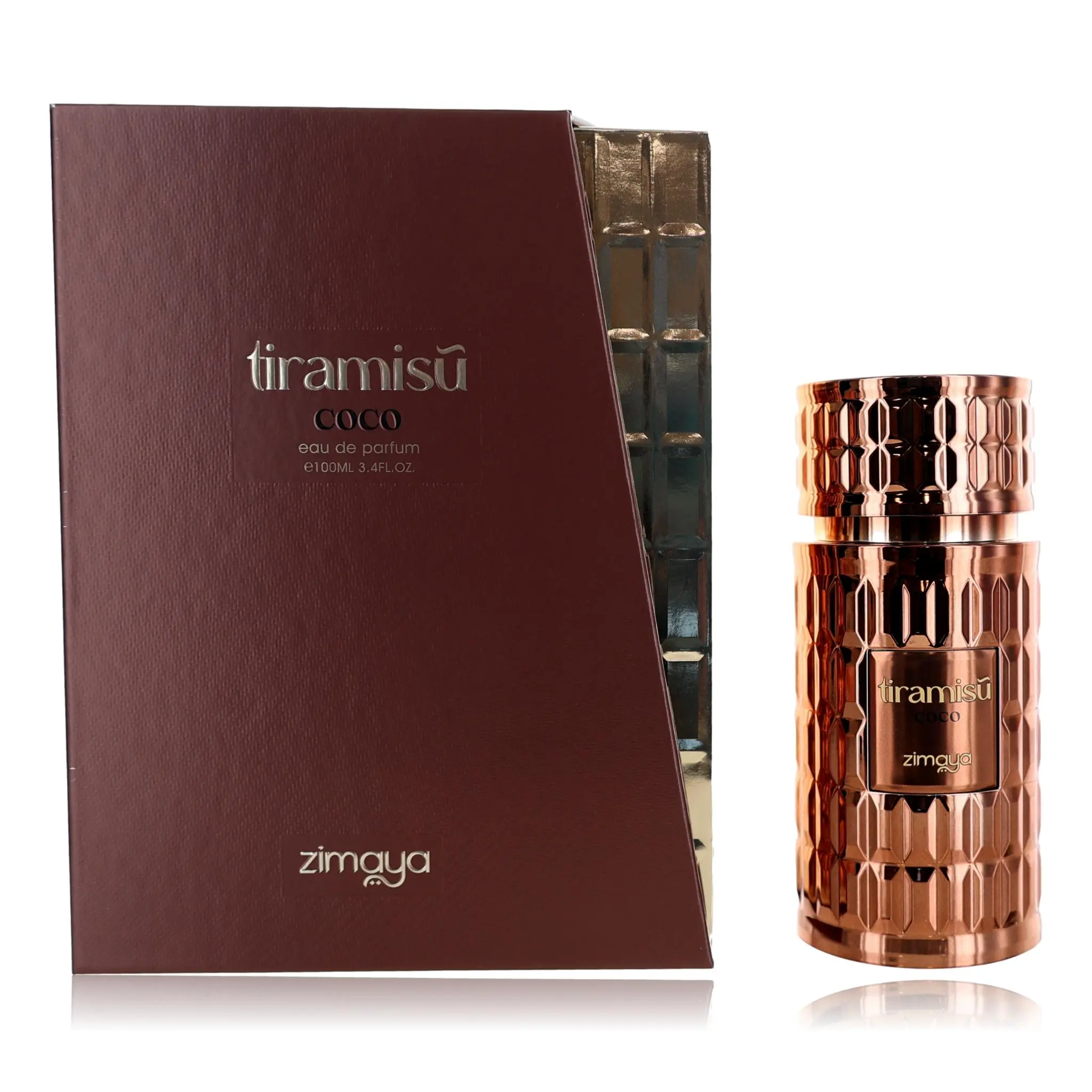 Zimaya Tiramisu Coco Unisex EDP Spray - 3.4oz, with Biscuit Notes, Top Notes Amaretto and Coffee, Vanilla Undertones