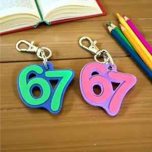 67 Keychain – Fun Trendy Number Charm | Kids’ Favorite Accessory | Great for Backpacks & Gifts