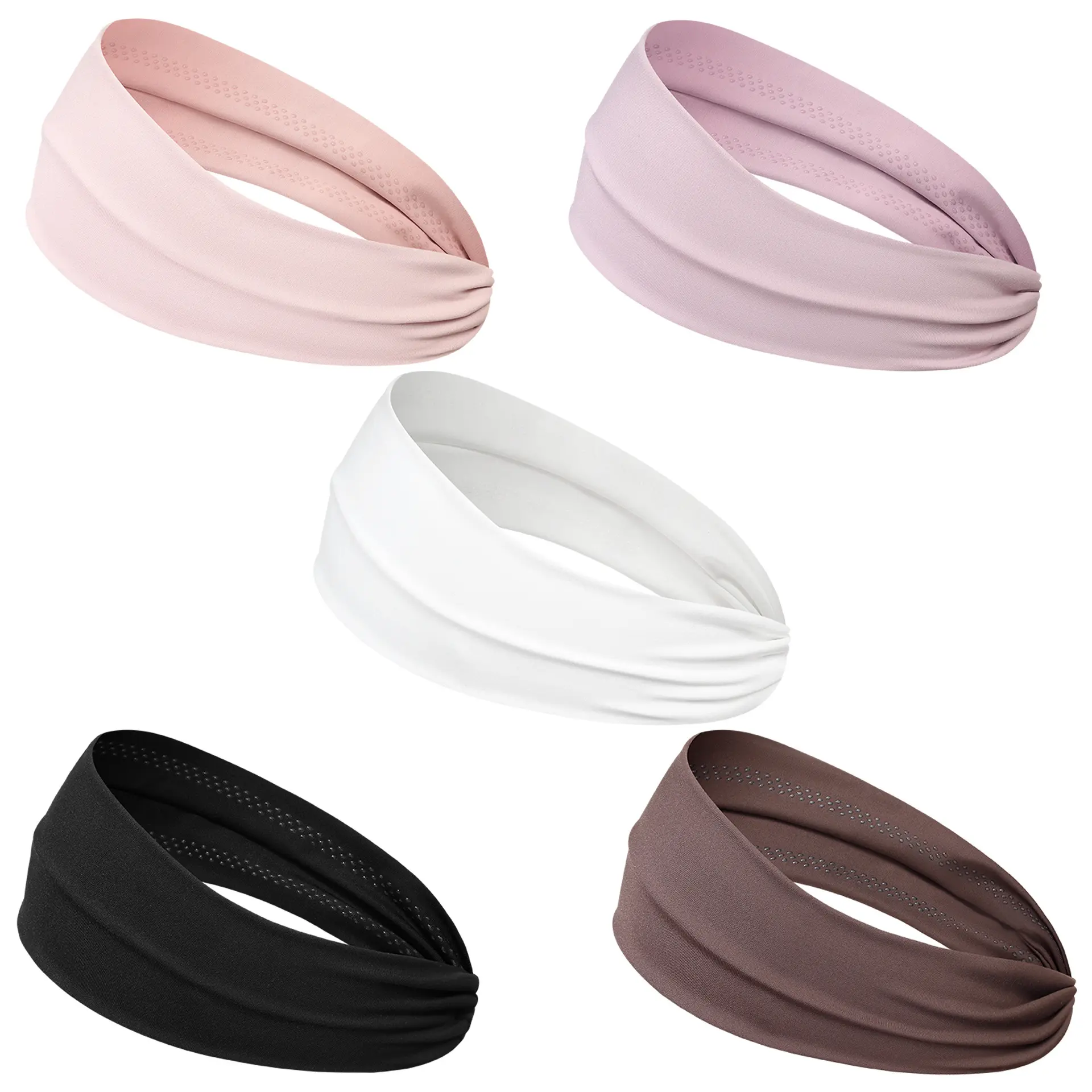 Morandi Color Yoga Headband Sweat Absorbent Breathable Non Slip Silicone Hair Band Outdoor Sports Fitness Hair Accessories