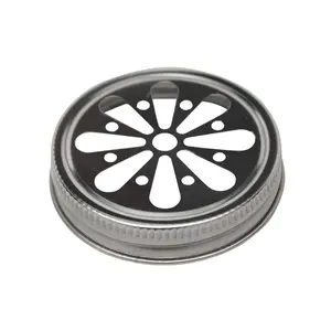 Daisy Cut Stainless Steel Lid for Mason Jars Daisy Cut Stainless Steel Lid for Mason Jars
