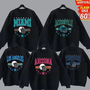 Vintage 90s Football Sweatshirt for All Teams – Black Classic Crewneck, Retro Unisex Pullover, Ideal Gift for Sports Enthusiasts LF