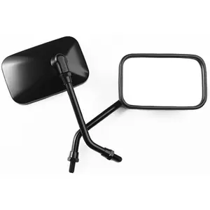 Motorcycle Mirrors, 10mm Bolt Motorcycle Handlebar Rectangle Rear view Side Mirrors, Compatible With Kawasaki,Honda,Suzuki Cruiser Scooter