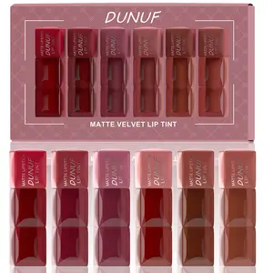 6-piece Velvet Lip Gloss Set, Matte, Intensely Pigmented and Easy to Apply, Christmas Gift Set