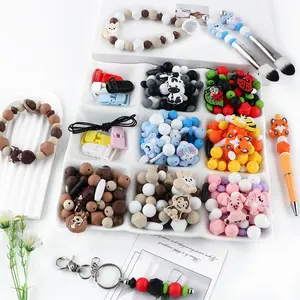 Silicone Beads Kit, DIY Jewelry Making Kit, DIY Jewelry Accessories for Necklace, Beads Bracelet, Bag, Pen, Phone Lanyard, Makeup Brush and Other DIY Handmade Accessories