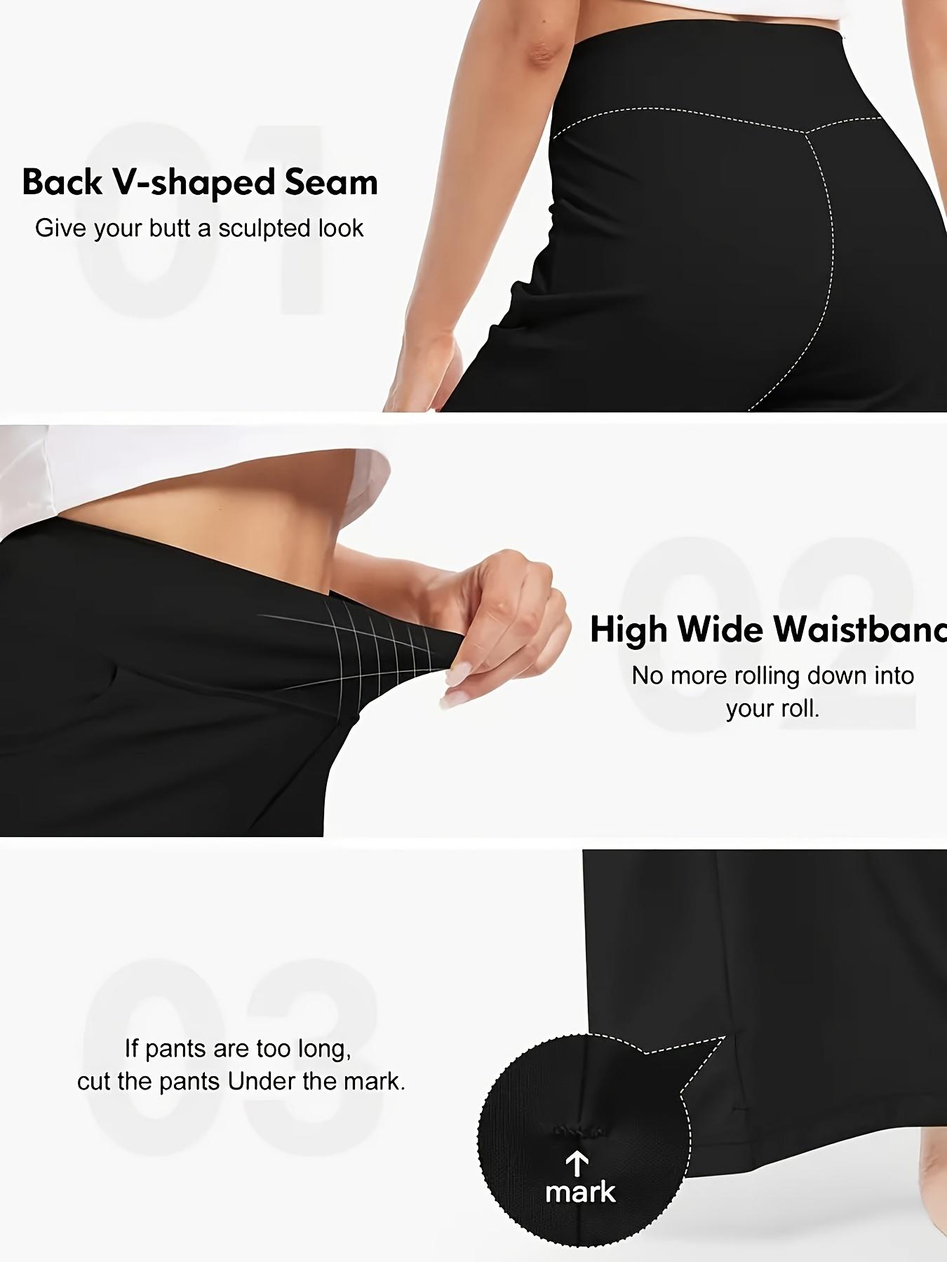 3 Pairs Women's Wide-Leg Suit Pants with Elastic Waist - Heavy-Duty Winter Pants Suitable for Work, Daily Wear, Grey, Full-Length Pants with Pockets, Machine Washable Elegant Professional Attire, Suitable for Gym, Jogging, Outdoor & Casual Wear