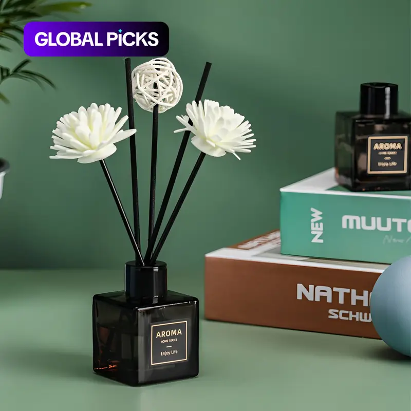 50 mL Reed Diffuser with Sticks, Floral Aromatherapy Fragrance Home Fragrance Products for Bathroom, Living Room, and Office #GLOBAL PICKS