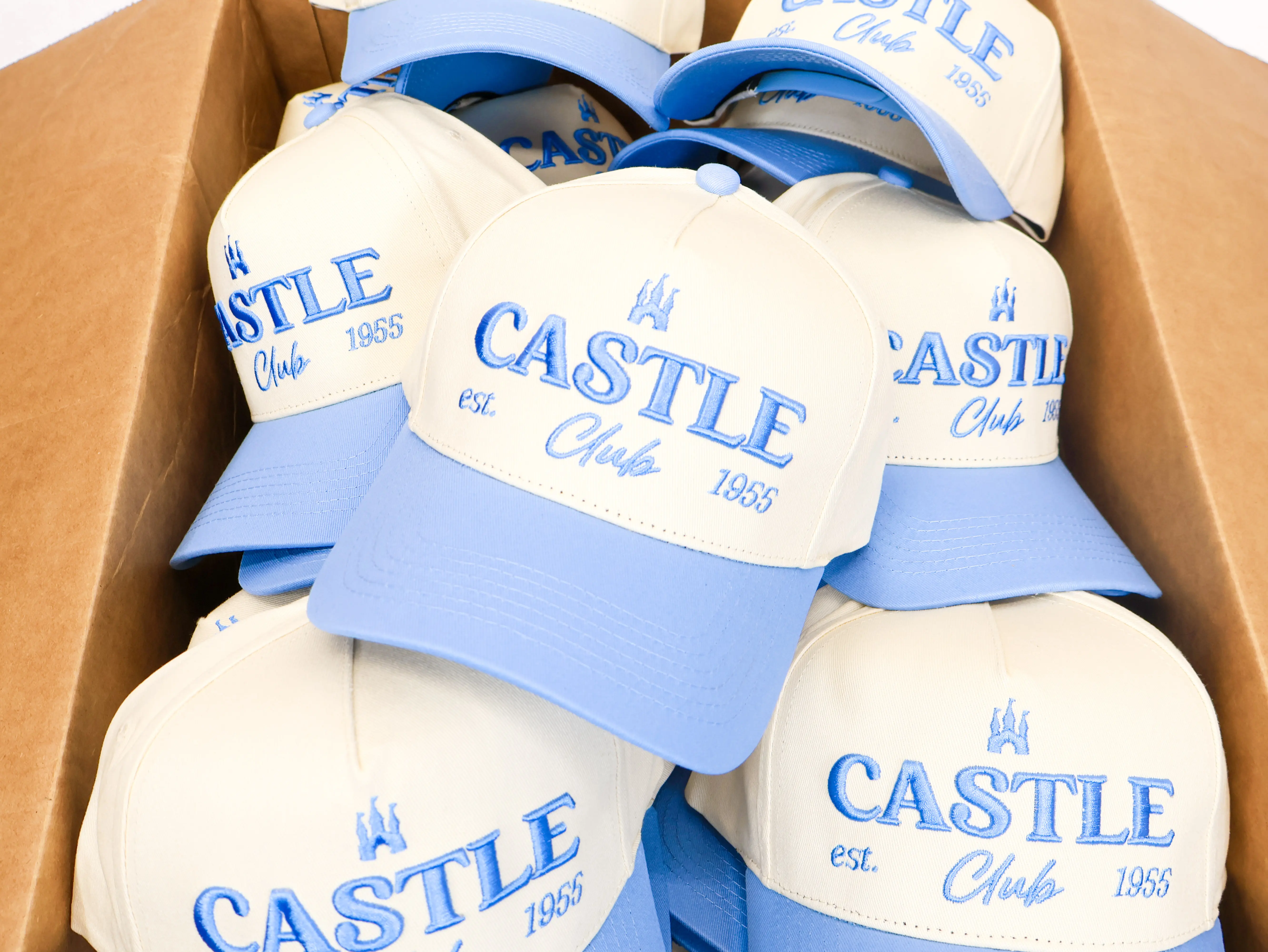 Women's Trucker Hat 3D Embroidered Castle Club - Adjustable Snap Back Casual Outfits