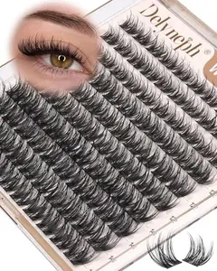 Wispy Lash Clusters Natural Fluffy Eyelash Clusters 10mm 12mm 14mm Short Cluster Eyelash Extensions CD Curl Individual Lashes Extensions by Delyneph