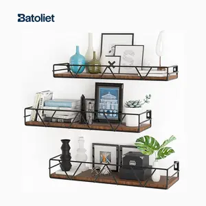 Floating Shelf Solid Wood Wall-Mounted Shelf For The Home (Rustic Bedroom Style); Wall-Mounted Floating Rack Suitable For Living Rooms, Bedrooms, Bathrooms, Kitchens, And Offices and a Perfect Mother's Day Gift Choice.