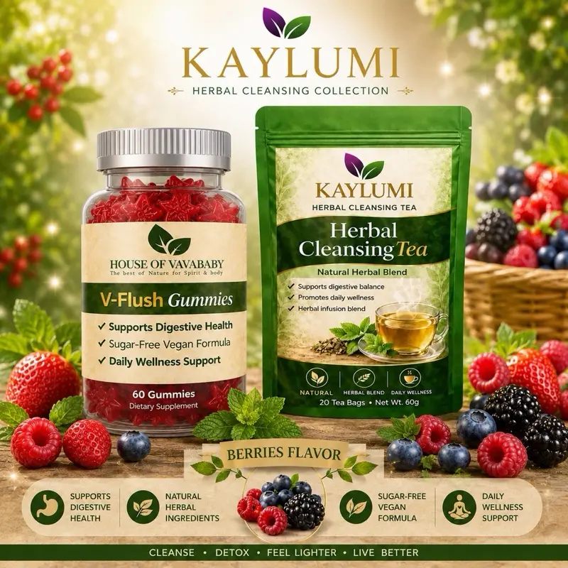 KayLumi Daily Balance Wellness 2-Piece Set - Organic Botanical Dietary Gummies, Metabolism-Supporting Herbal Drink (Drink Once Daily)