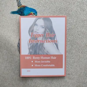 【Don't buy - Free gift-bangs service card】A card with instructions for cleaning, caring for and wearing the bangs, made of coated paper.