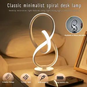Modern USB Powered Office Desk Lamp, 3 Color Adjustable LED Night Light, Button Control, Metal Base, Ideal for Living Room, Office, Bedroom, Ambient Night Lamp, Nightlight