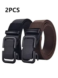 Men's Nylon Quick-Release Tactical Belt, Trendy Belt, Durable Breathable Workwear Waistband, Outdoor Casual Versatile Pants Strap, Pack of 2