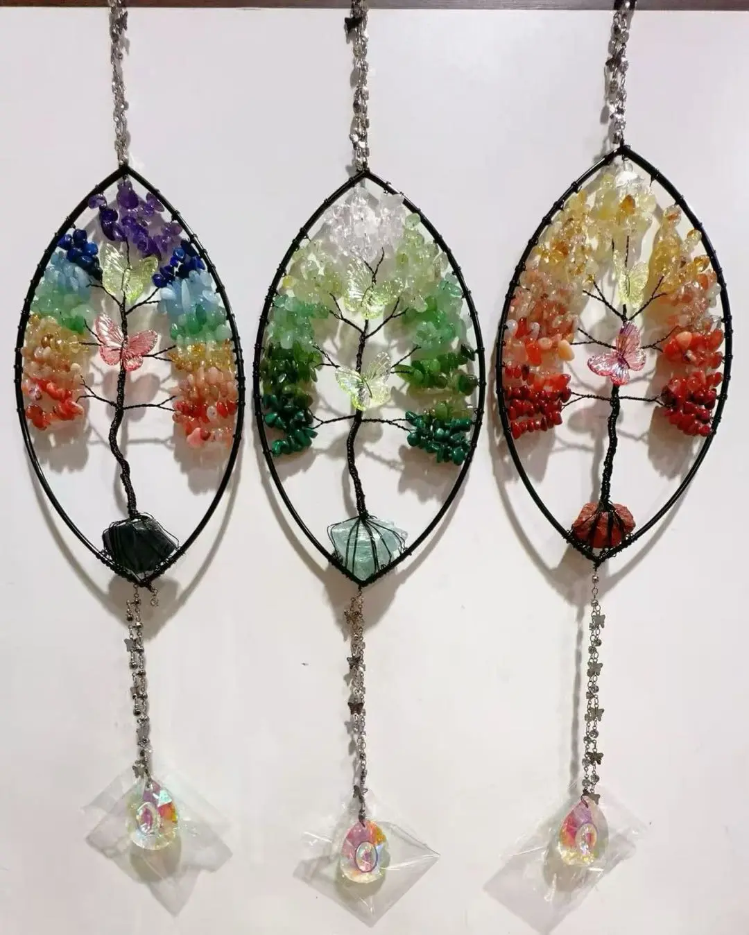 Lily(11653)gc.Gradient Color Seven Chakras Tree of Life Sun Catcher, $20/p