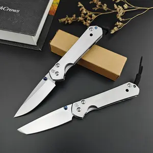 Chris CR Folding Knife 440C Blade with 420 Steel Handle Pocket Knife Convenient Outdoor Tools  For Camping Hiking Daily Use
