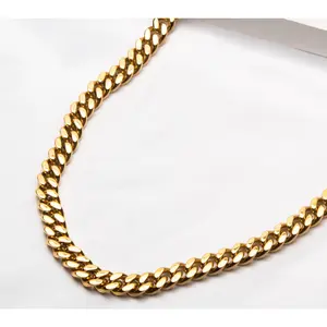 Verve Men's Goldtone Stainless Curb Link Chain Necklace