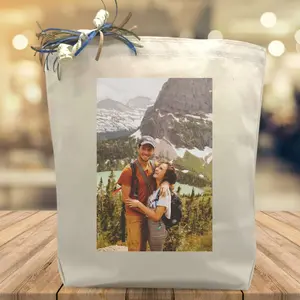 Personalized PhotoTote Gift Tote with Handwritten Message & Optional Treats Customizable for Birthdays Celebrations Thank-You Gifts Natural Gifts