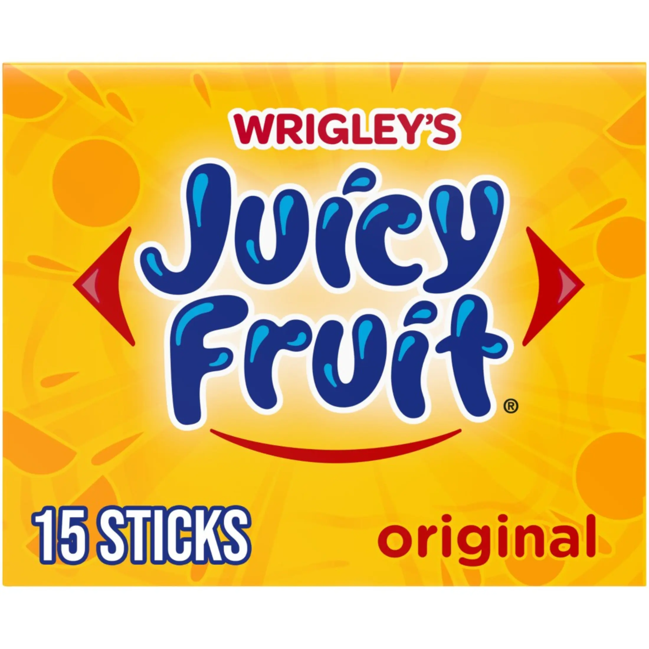 Wrigley's Juicy Fruit Chewing Gum - 10 Packs, 15 Sticks Each, Ambient Fruity Sweet Flavor, Fresh Breath Snack Treat