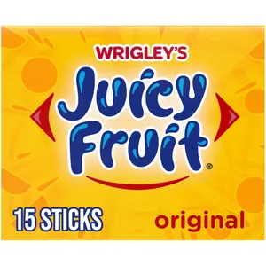5x Wrigley's Juicy Fruit Chewing Gum - Sweet Flavor Snack Candy Munchies Fresh Breath Treats 15ct