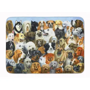 Carolines Treasures  Fifty One Dogs Machine Washable Memory Foam Mat