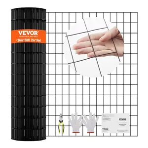 VEVOR Hardware Cloth, 36''x 50' Galvanized Wire Mesh Roll, 16 Gauge Chicken Wire Fence Roll, Vinyl Coating Metal Wire Mesh for Chicken Coop Barrier, Rabbit Snake Fences, Poultry Enclosures